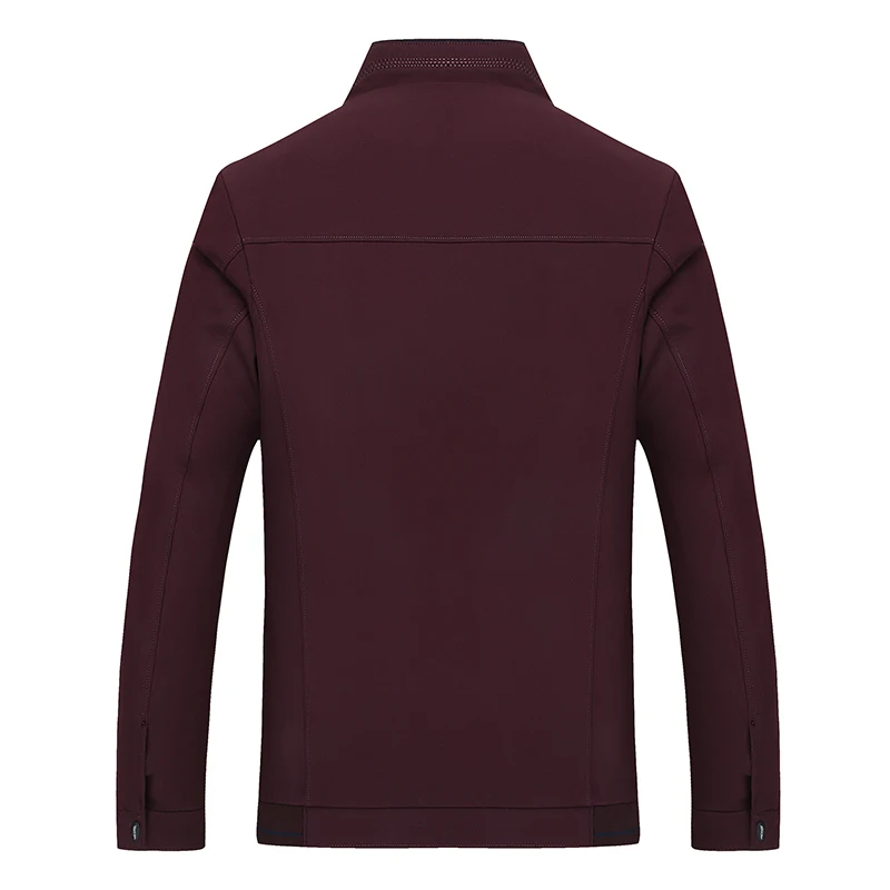 Мужская мешковатая куртка с воротником стойкой Классическая однотонная