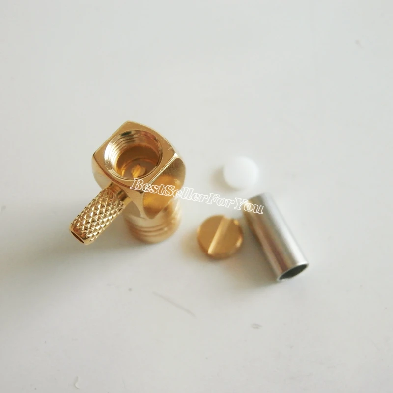 10PCs SMB female jack 90 Degree crimp RG174 RG316 LMR100 right angle Sirius Connector | Обустройство дома