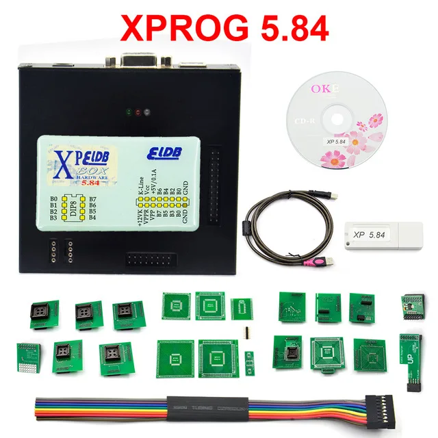 5.84 XPROG V5.70 V5.74 V5.84 USB ключ с полным адаптером XPROG-M 5,70 лучше, чем XPROG V5.60/V5.55/V5.0 X prog металлическая коробка - Цвет: 5.84