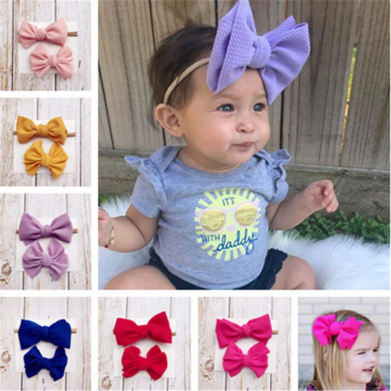 2 шт. новый стиль милая повязка на голову с заячьими ушками для малышей эластичная