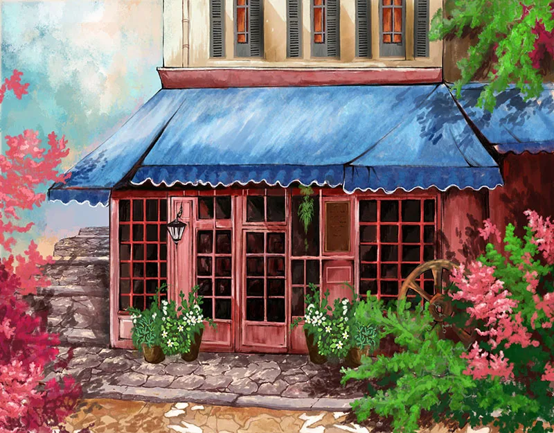 Виниловый фон для фотосъемки с изображением леса дома детей дня рождения