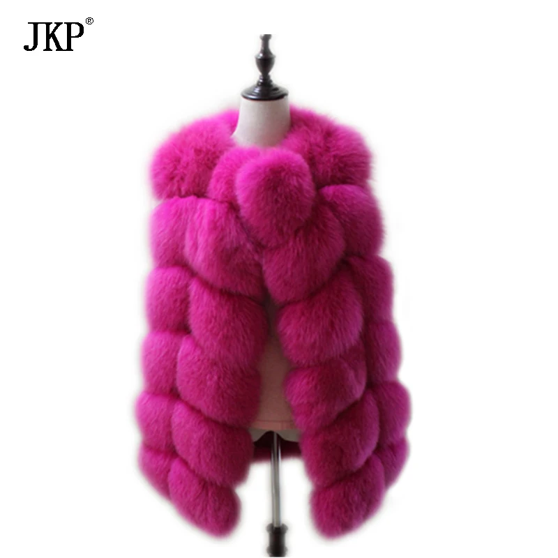 Лучший женский жилет из натурального меха Женское пальто Лисьего лисьего