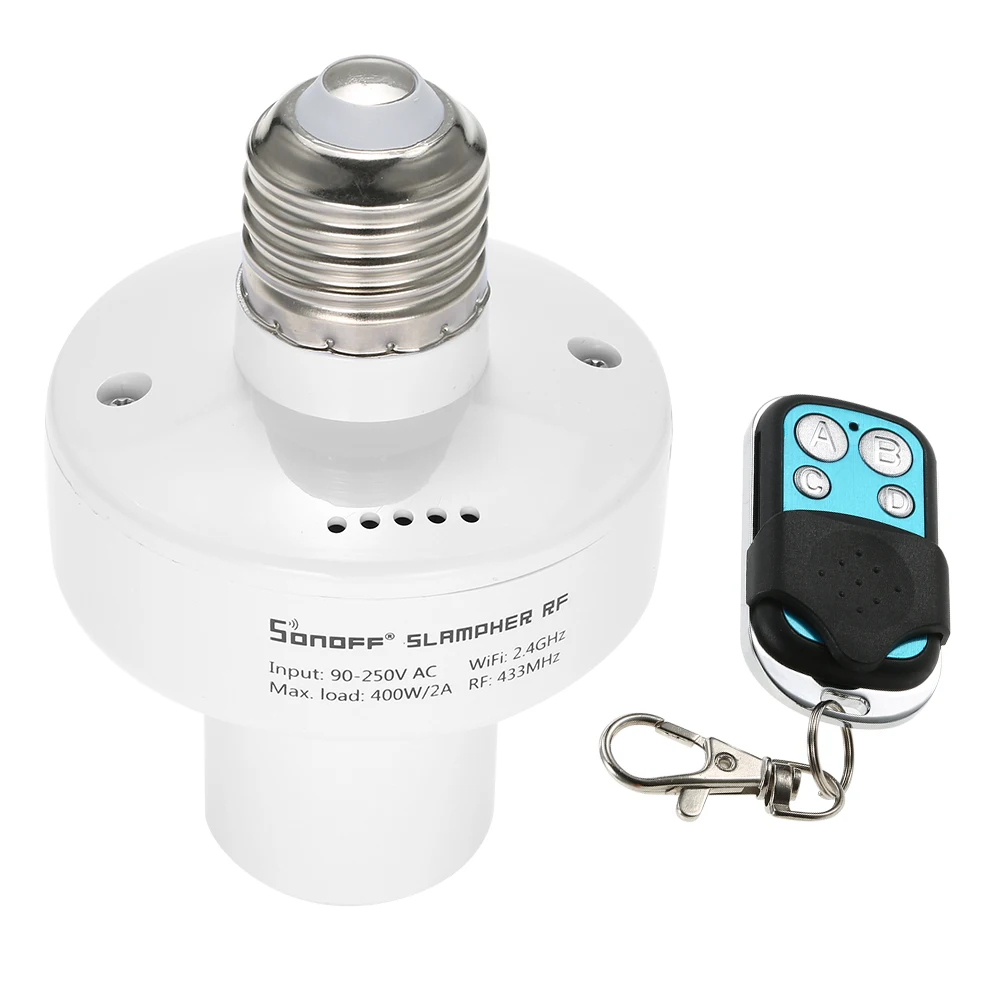 Slampher ITEAD беспроводной WiFi умный держатель лампочки E27 433MHz RF + 1 шт пульт