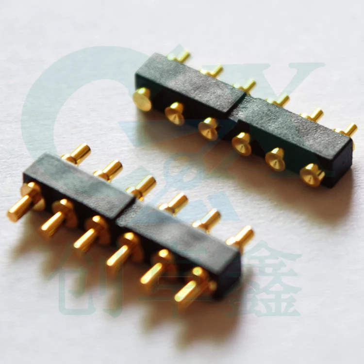 Женский Мужской 6pin 2 0*7 5 мм SMT pogo контактный разъем золотое покрытие для