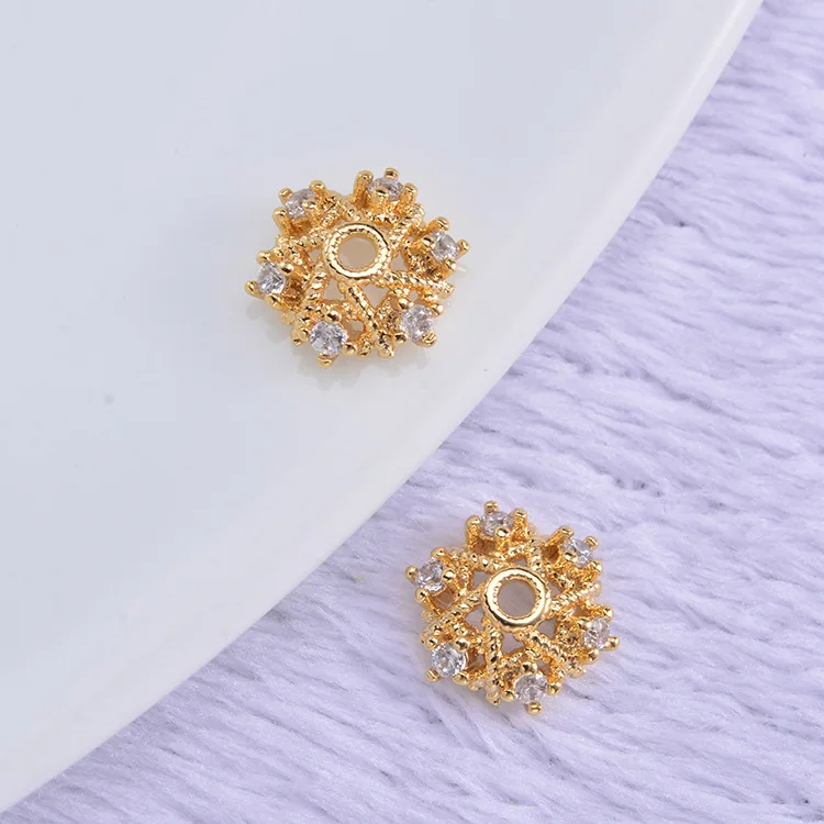 Изысканный экологичный гальванический Золотой перфорированный циркониевый