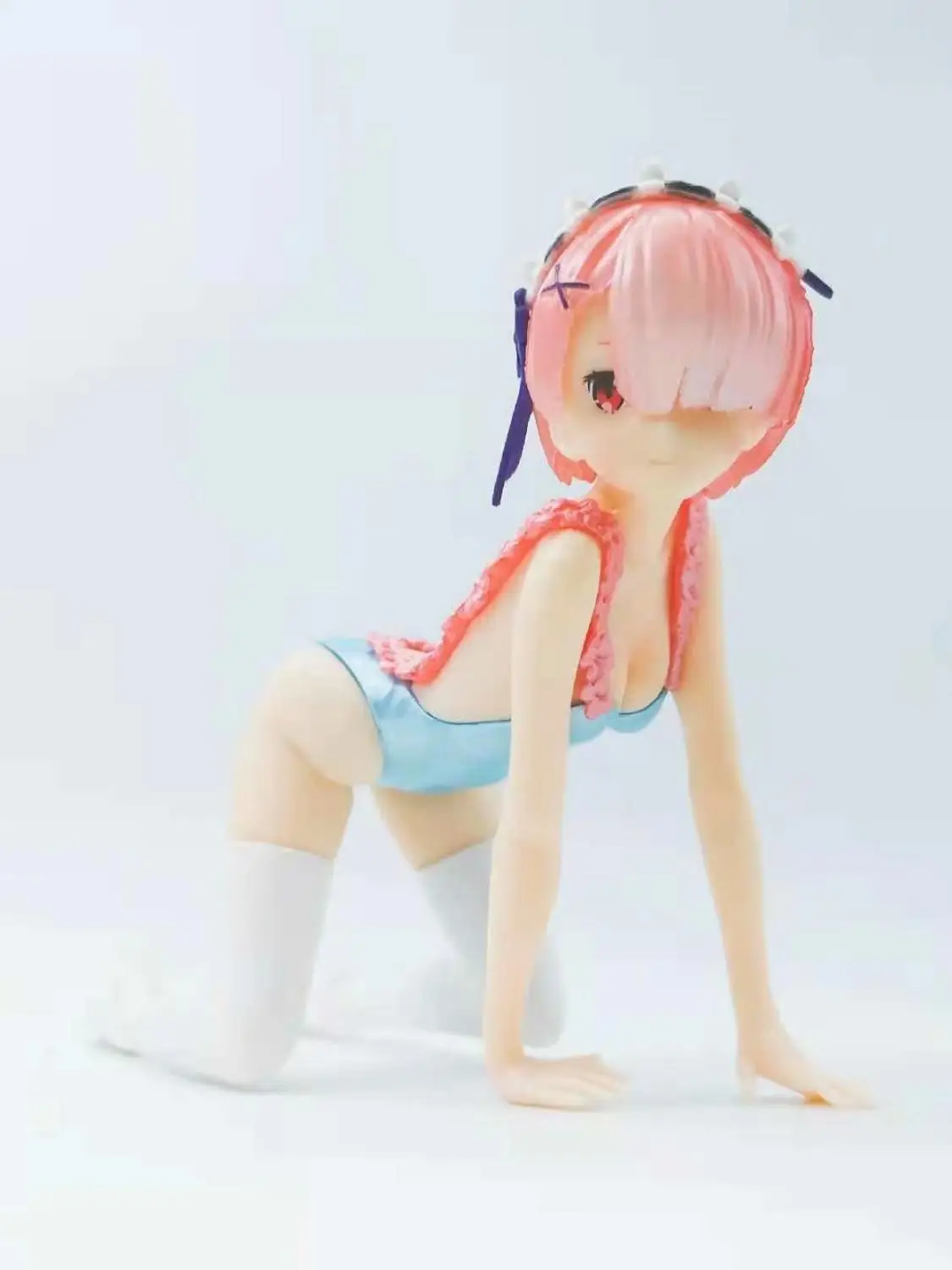 Re Zero Rem Emilia фигурку 2 шт./компл. Rem кошачьими ушками Косплэй ПВХ фигурка Re: Zero Коллекционная модель игрушки Рождество - Цвет: noretailbox