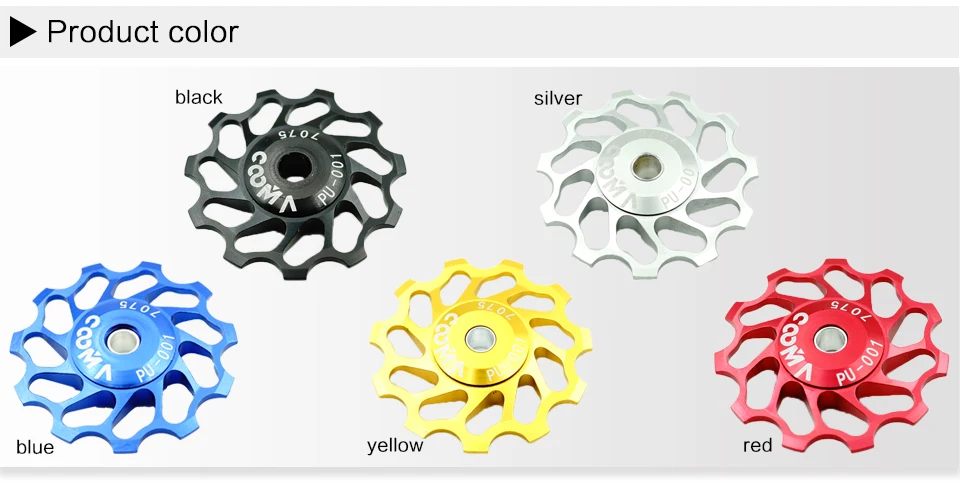 CNC Алюминий шкив из сплава колеса для Shimano и Sram XX, XO, X9, X7 задний переключатель, 11 T, Pu001