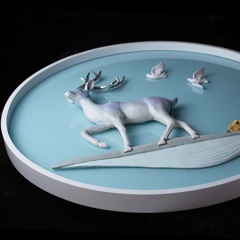 

3PCS/SET Beauty Of The Sky Wall Decor Three-dimensional Embossed Wall Decor Bedroom Living Room Hand Painted Ornaments M1191