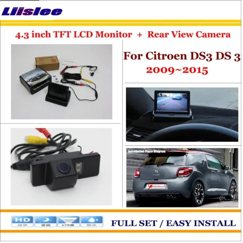 

Auto Camera For Citroen DS3 DS 3 2009-2015 Auto Back UP Reverse Camera 4.3" Color LCD Monitor Rearview Parking System