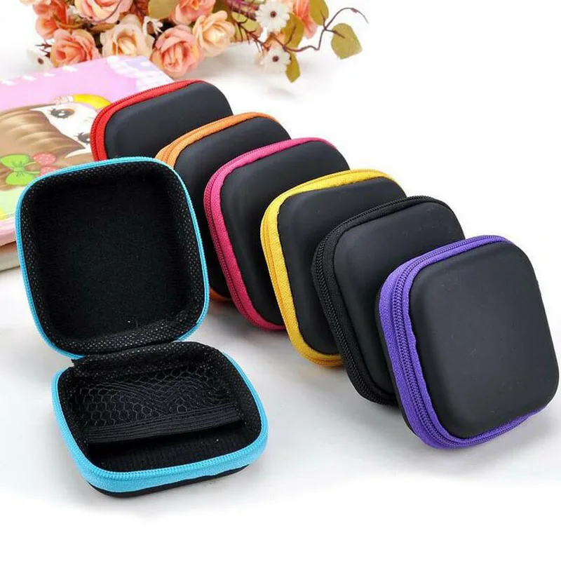 

200pcs Square EVA Earphone Wire Organizer Box Data Line Cables Storage Box Case Container Organizer Coin Boxs ZA5350