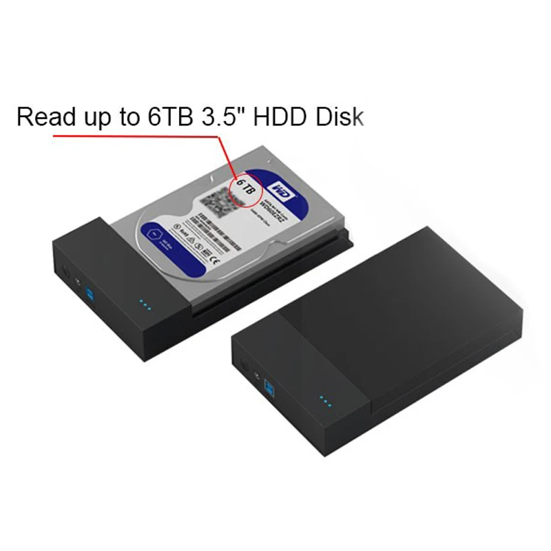 External Hard Drive Enclosure case sata for 6TB hard disk USB3.0 hdd docking station enclosure 2.5 