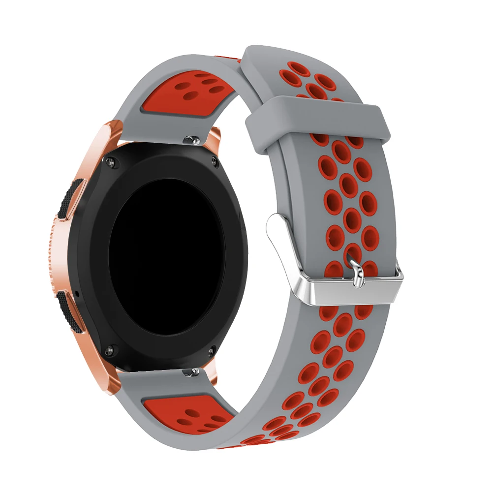 Дышащий силиконовый спортивный ремешок для HUAWEI WATCH GT GT2 22 мм, ремешок, браслет, ремень, спортивный сменный ремешок для часов gear S3