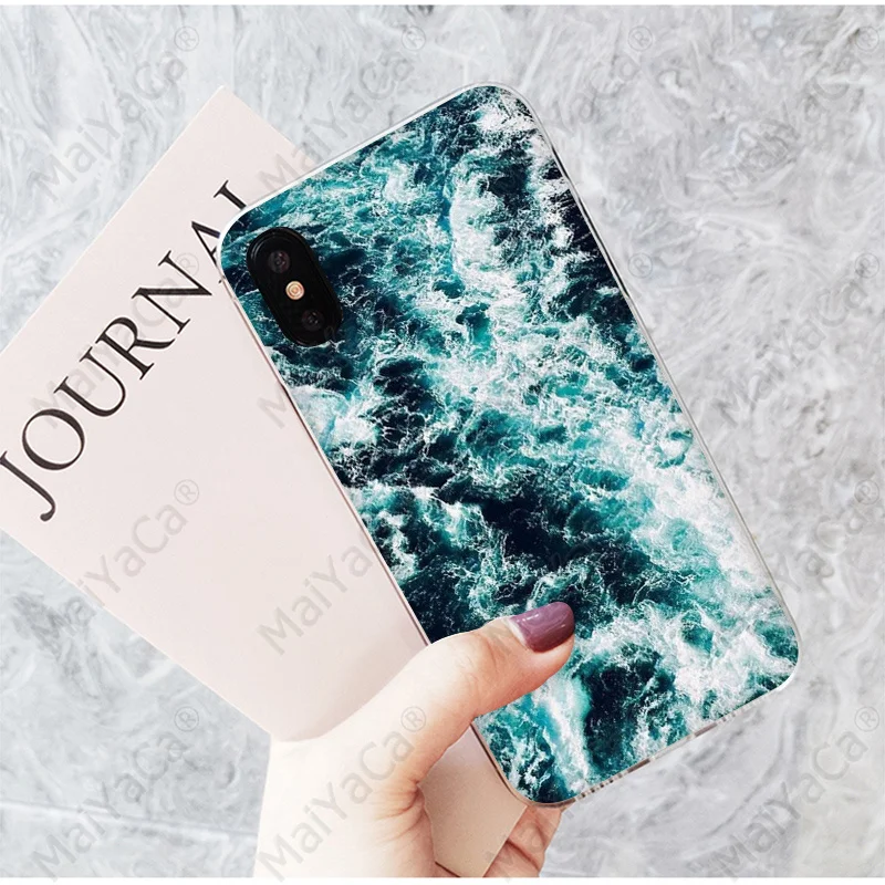 A6 Чехол MaiYaCa Blue sea DIY с красивыми рисунками для телефонов iPhone 7 7plus X XS MAX 6 6S 8 8Plus 5 5S XR - Цвет: A6