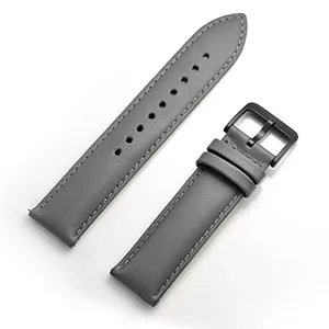 Grey 20 мм новейших смотреть группы для samsung Шестерни S2 Шестерни Спорт настоящие кожаные ремни для huawei часы 2 запястье для Huami Amazfit 1 ремень - Цвет ремешка: Grey