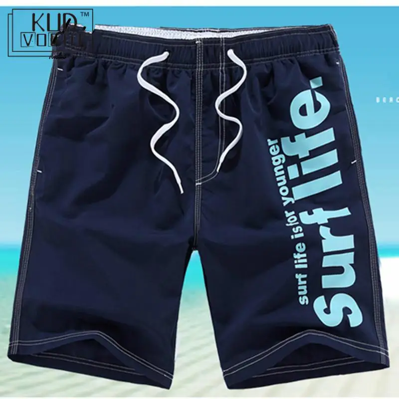 L 5XL мужские шорты для пляжа обшитые быстросохнущие 2019 летняя одежда пляжные