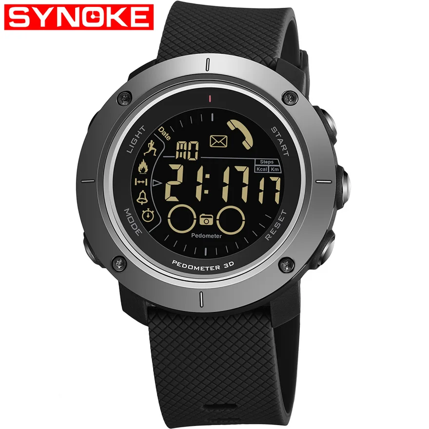 SYNOKE Smart Watch Men Pedometer Sport Mens Digital Watches Clock SMS Call Reminder SmartWatch Waterproof Android IOS | Наручные часы