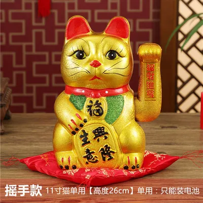 Горячая Распродажа, новинка, подарок на удачу для кошки, открывающийся подарок, рукопожатие, керамическая удача, кошачий магазин, золотой, большой, для дома, креативный
