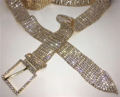 Пояс со стразами и блестками для женщин 2019 Блестящие модные женские роскошные