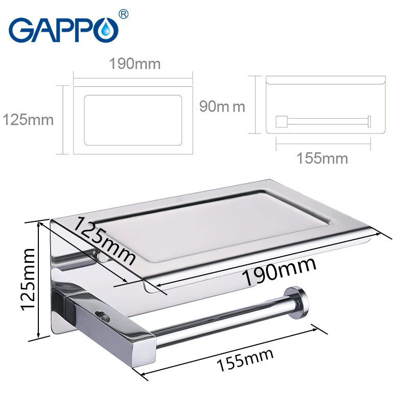 Держатели для бумаги GAPPO салфеток ванной комнаты настенные аксессуары