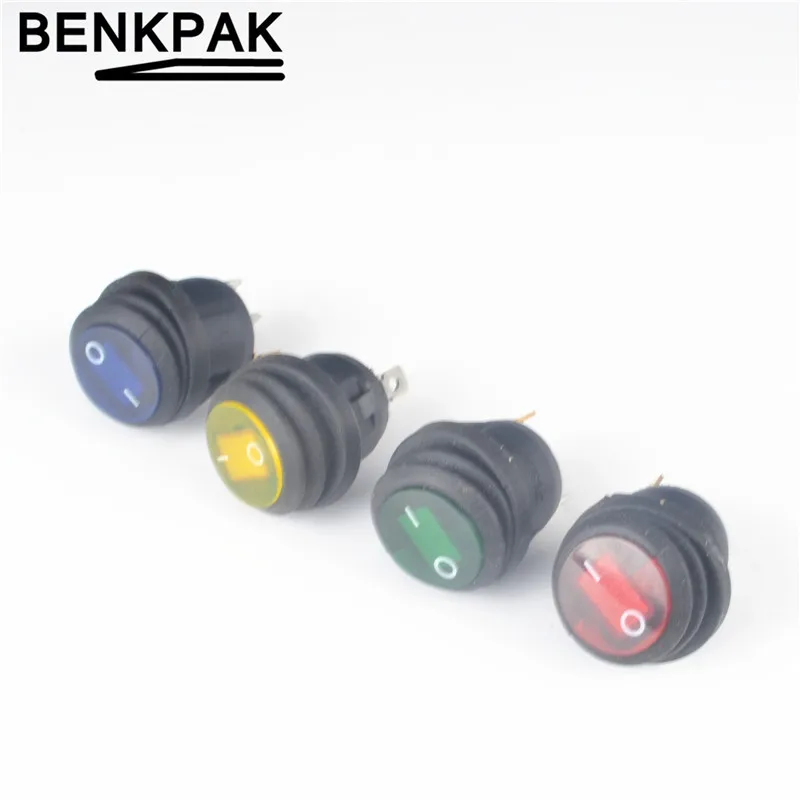 LED круглые с подсветкой 12V 3pin On/Off Rocker Switch Waterproof Auto Boat SPST|on/off rocker switch|spst ledspst switch |