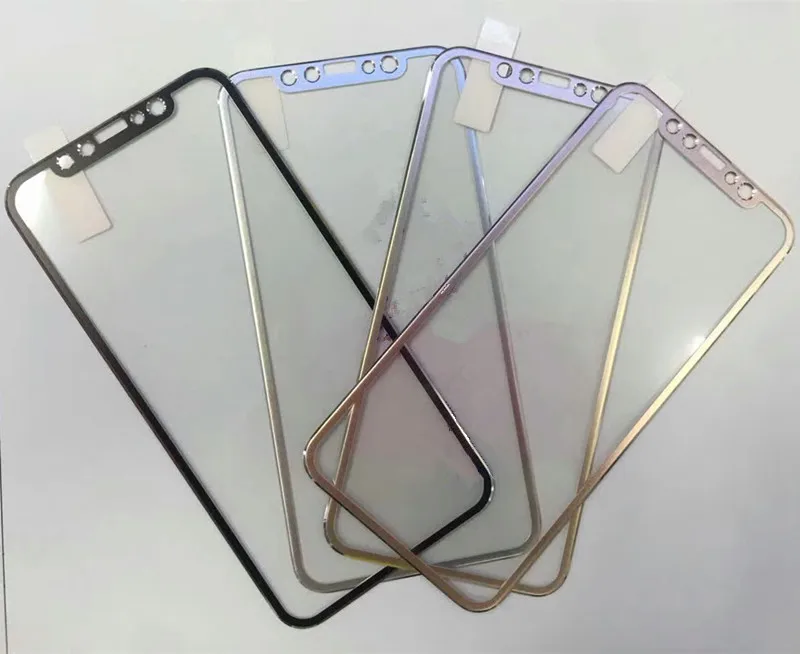 3D закаленное стекло из алюминиевого сплава для iPhone X, защита переднего и заднего экрана, полное покрытие, Защитная пленка с изогнутыми краями для iPhone X
