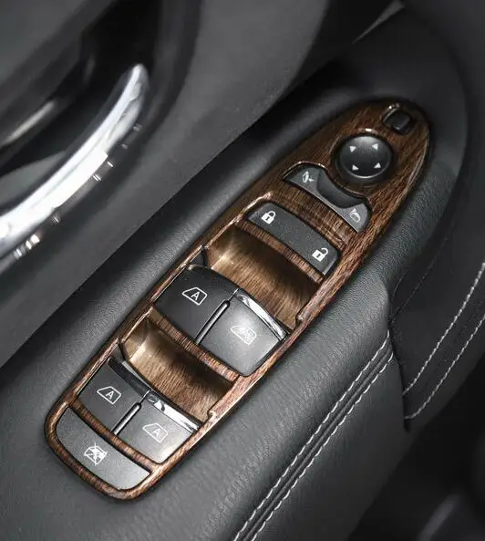 Gear Panel Cover Air Vent Frame Reading Lamps Interior Trims ABS Wooden Line For Nissan Patrol Y62 Year 2017 Up Free Shipping | Автомобили