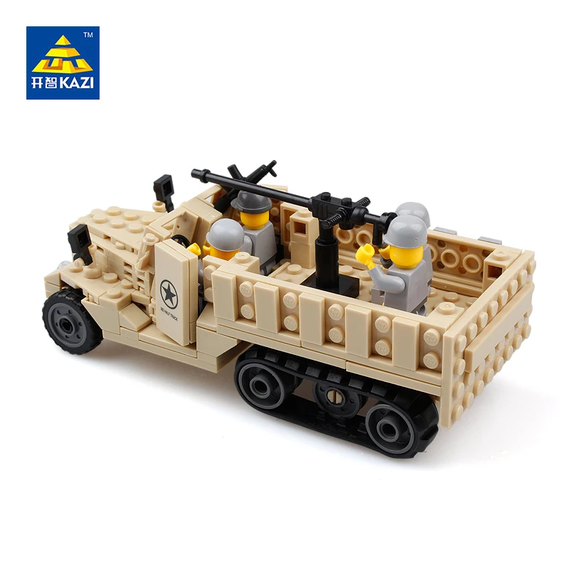 Конструктор Кази Армейский Джип автомобиль военная модель игрушки Brinquedos умные