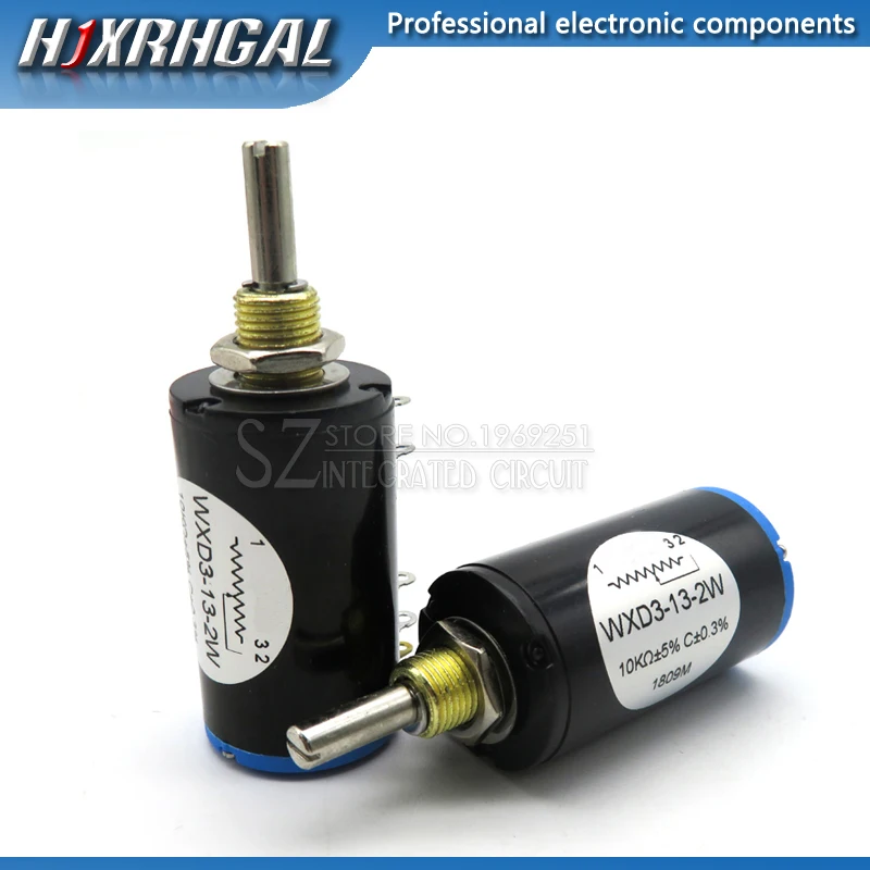 1PCS WXD3-13 WXD3-13-2W 103 Shaft Dia 10K Ohm Rotary side Multiturn Potentiometer3333 | Электронные компоненты и