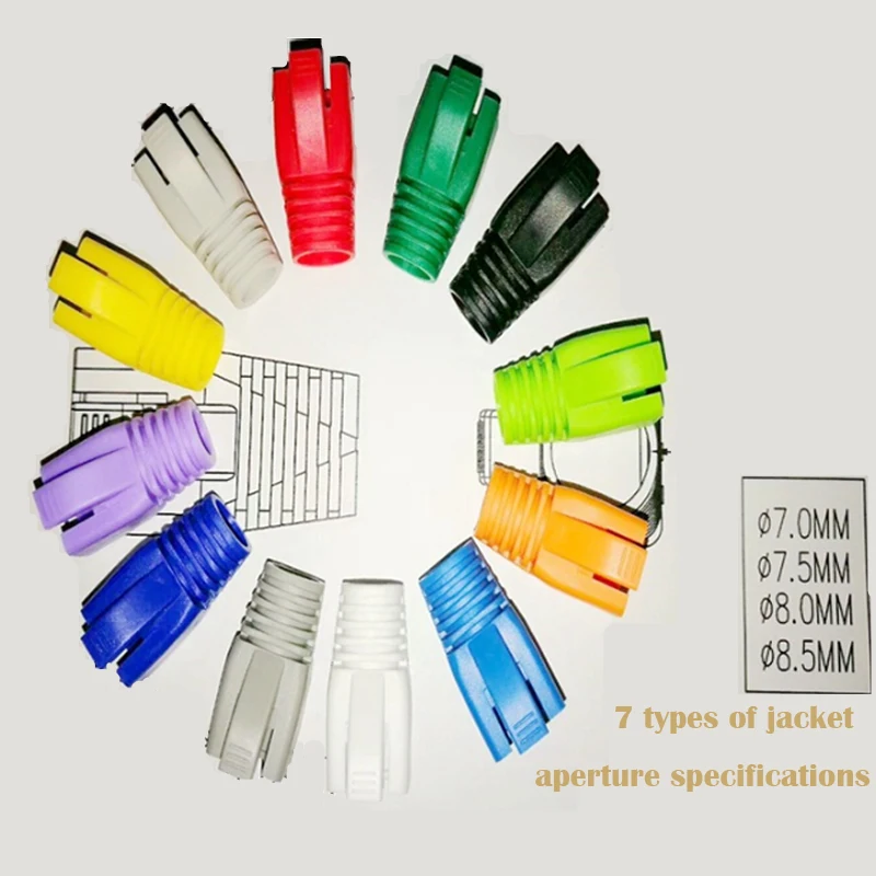 

Заводская прямая защита от окружающей среды RJ45 CAT7 сетевой кабель прозрачная головка Защитная крышка многоцветный разъем RJ45