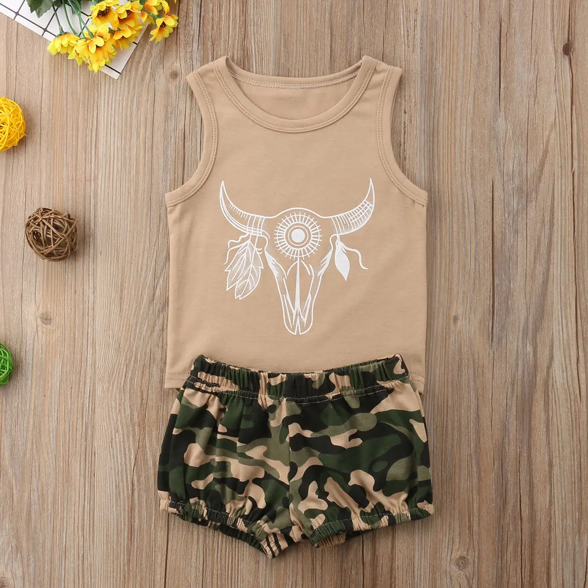 2 шт. жилет + камуфляжные шорты для мальчиков и девочек | Мать ребенок