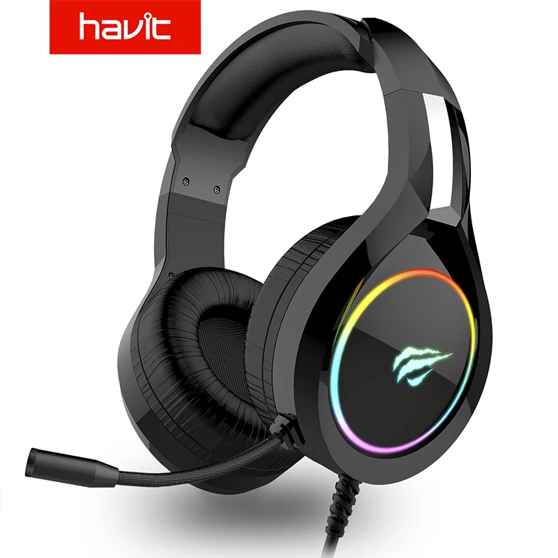 HAVIT игровая гарнитура PC USB 3,5 мм Проводная xbox/PS4 гарнитура с 50 мм драйвером, объемным звуком и HD микрофоном для компьютера и ноутбука