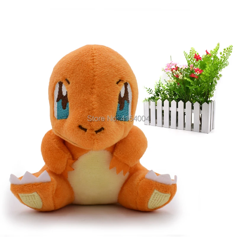 12 см аниме Peluche сидя чармандер Мягкие плюшевые мультфильм куклы Отличный Рождественский подарок игрушка для детей