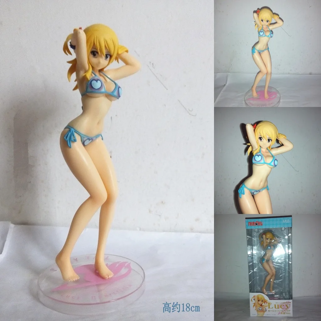 Аниме Сказочный хвост Lucy Heartfilia 1/8 Масштаб Окрашенные сексуальный купальник ПВХ