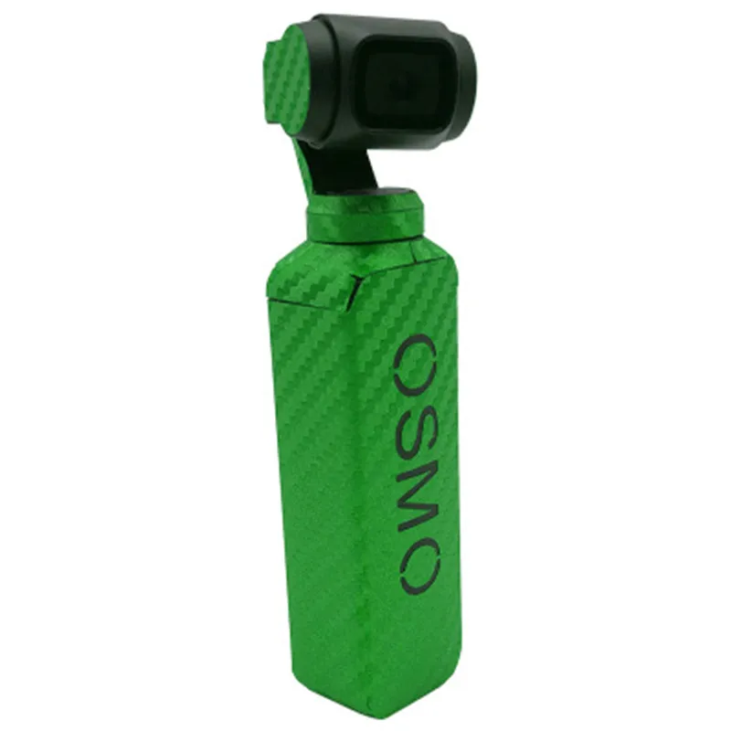 3M Waterproof OSMO Pocket Carbon Fiber Stickers Skin for DJI OSMO Pocket Handheld Gimbal Decals Accessories - Цвет: Green