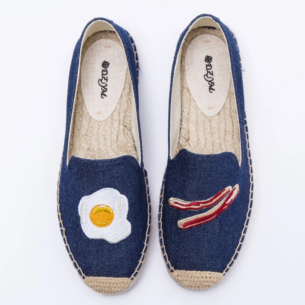 9 модельная Женская парусиновая обувь без шнуровки Лоферы на плоской подошве