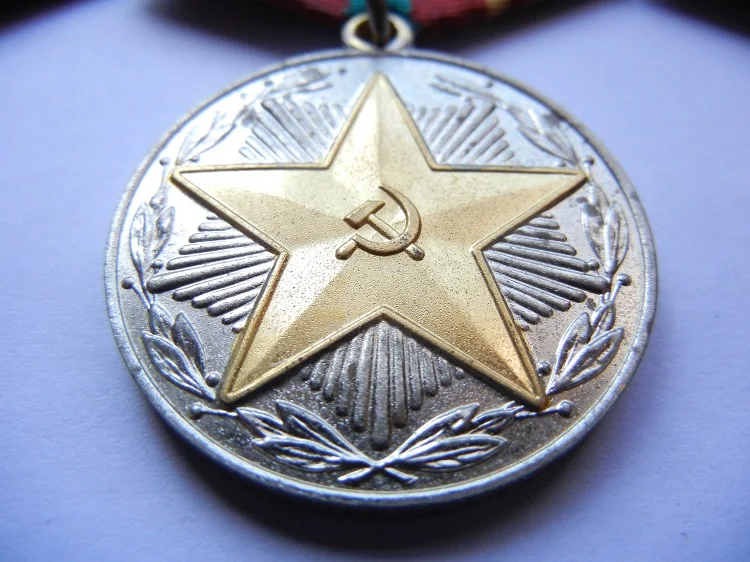 Аутентичная советская Юнион CCCP удовлетворительная служебная медаль ранг старый воин медная эмаль Красная звезда брошь булавка сборная значков СССР