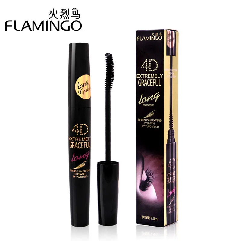 Free Shipping China Top Mascara Brand Flamingo Waterproof Lengthening Curling Thick Eyelash 4D Extremely Long 7.5ml 6368 |