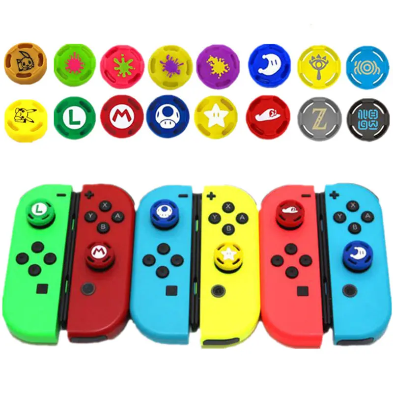 100 шт. силиконовые палочки для ручек Кепки s Nintendo Switch NS JoyCon контроллер кожи Joy Con