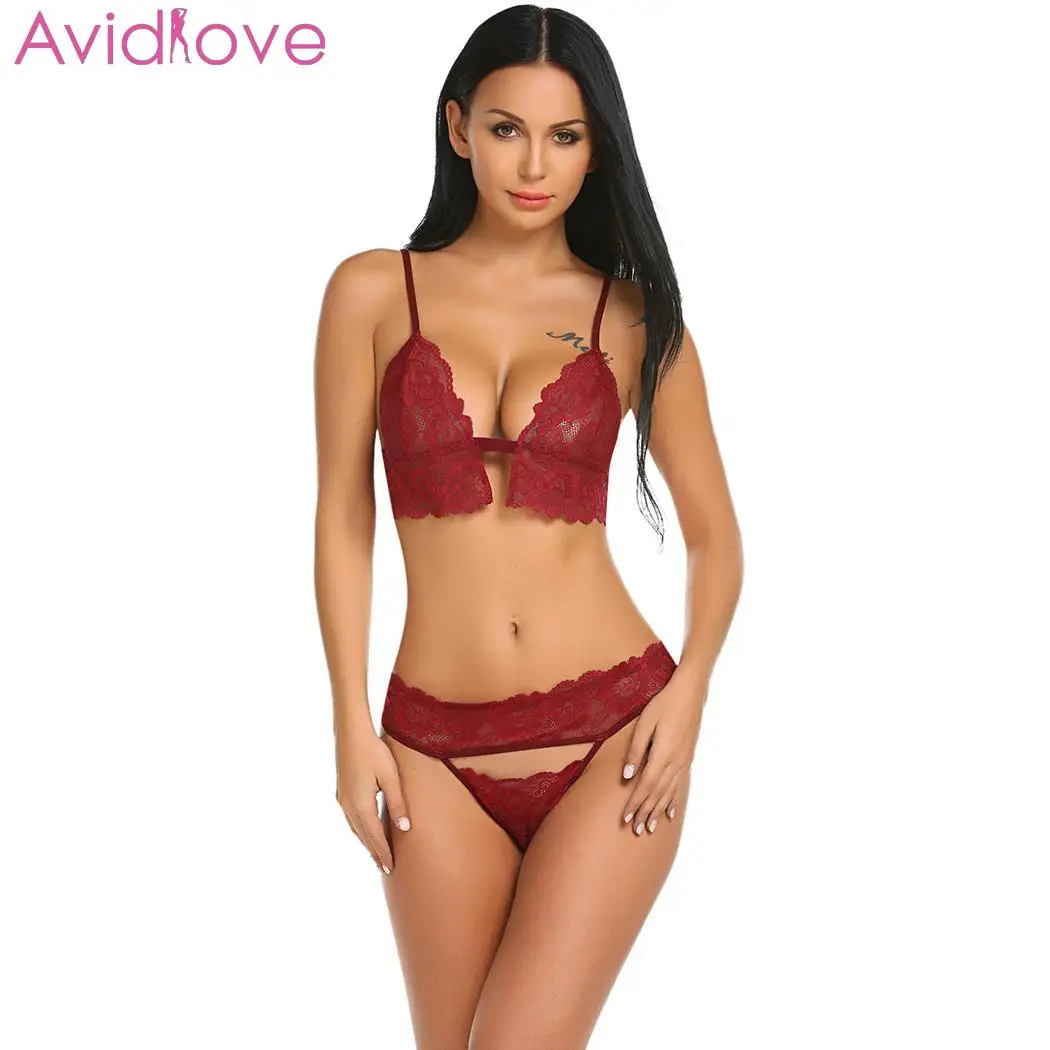 Avidlove сексуальные костюмы трусики сексуальный бюстгальтер кружевной бюстгалтер