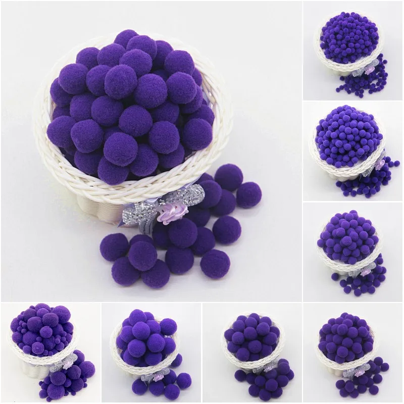 

Фиолетовый помпон 8 мм 10 мм 15 мм 20 мм 30 мм, помпон, материалы для рукоделия «сделай сам», детская игрушка, швейная одежда украшения для дома и с...
