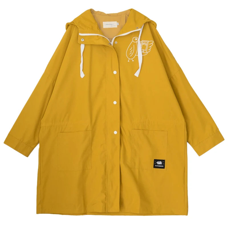 Trench Coat For Women 2018 New Casaco Feminino Overcoat Basic Comfortable Chaquetas Invierno Mujer Woman Clothes Yellow | Женская одежда