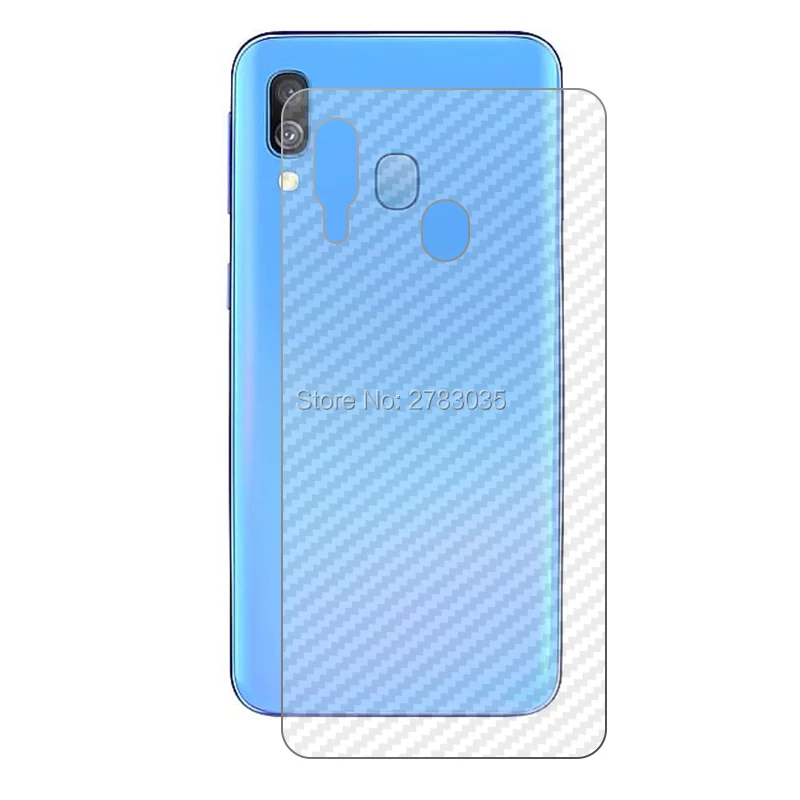 Для samsung Galaxy A40 A405 5," 1 комплект = мягкая задняя пленка из углеродного волокна+ ультратонкая Высококачественная защитная пленка из закаленного стекла для переднего экрана