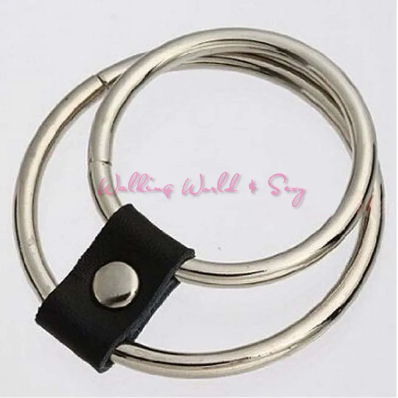 Мужские Кольца для пениса из нержавеющей стали + кожа защелкивающееся кольцо с