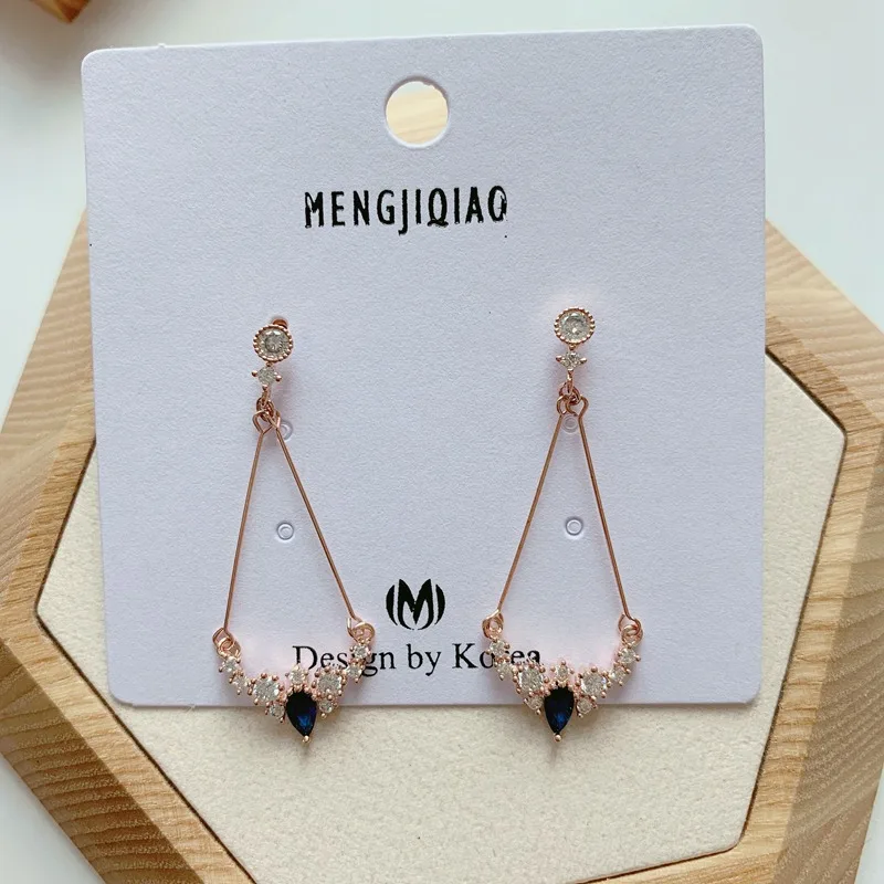 MENGJIQIAO новые корейские элегантные Геометрические блестящие ромбовидные