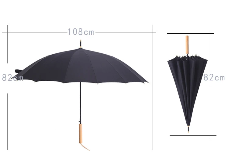 Только Jime Зонт с длинной ручкой Модные женские двойные большие Зонты трость высокое качество ветрозащитные деревянные ручки Зонты