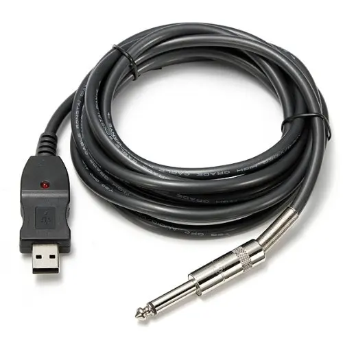 Черный 10 футов 3 м гитара 6 5 мм к ПК USB кабель для записи переходник