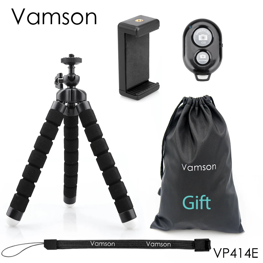 VP414E Vamson мини-штатив для телефона Камера Гибкая нога для iphone для Xiaomi для samsung Gorillapod Octopus штатив VP414E - Цвет: VP414E
