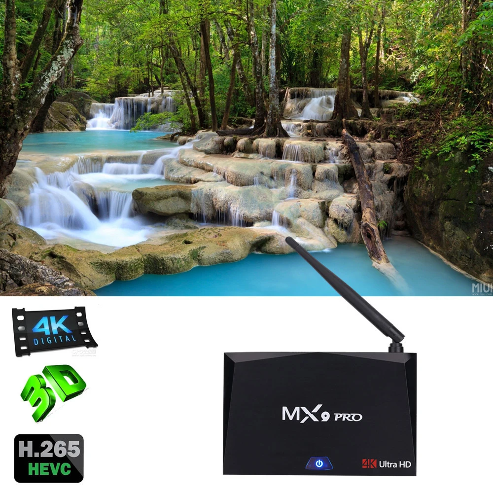 MX9 Pro 4 ГБ ОЗУ 32 Гб ПЗУ Android 8,1 ТВ приставка RK3328 четырехъядерный WiFi Bluetooth USB 3,0 медиаплеер H.265 4K HD Смарт-приставка