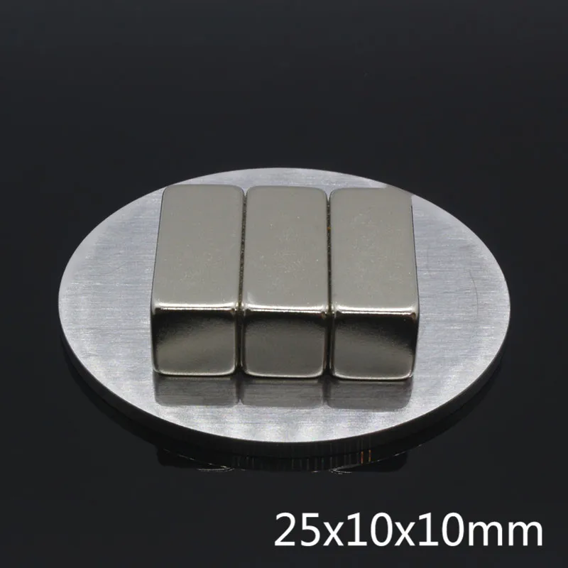 2 шт. 25x10x10 мм квадратный редкоземельные магниты 25*10*10 N35 блок NdFeB Неодимовый магнит