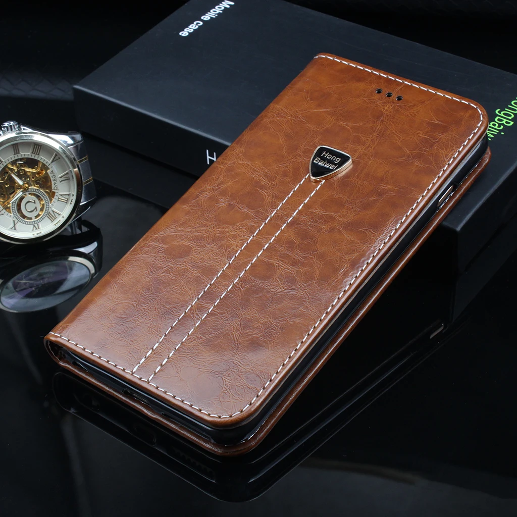 Кожаный чехол кошелек с откидной крышкой для Xiaomi Redmi Note 5 глобальная версия